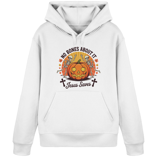 No Bones About It – Jesus Saves | Christliche Kleidung & Geschenke zu Halloween - Organic Basic Hoodie - GfoitMa - White / S