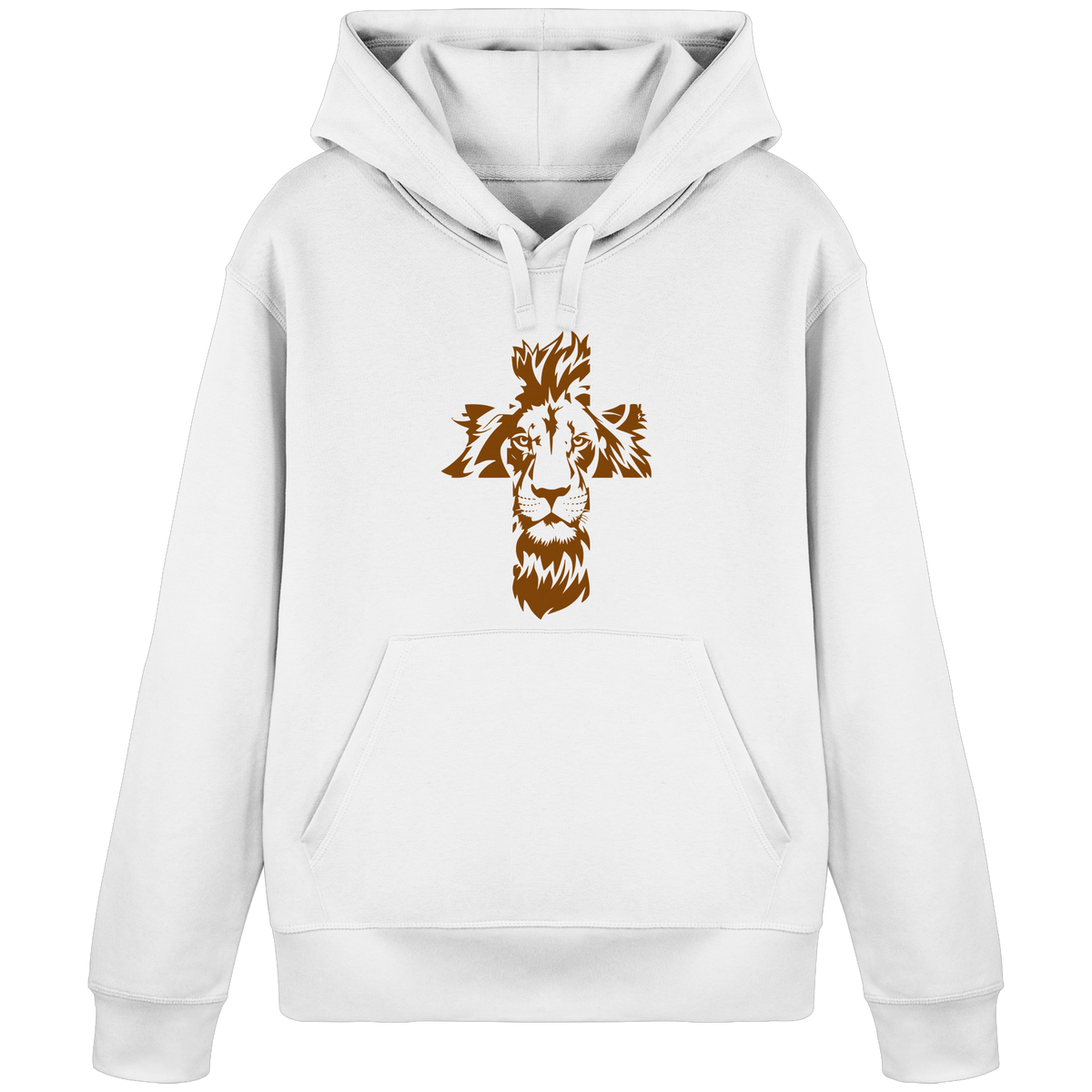 Im Zeichen des Löwen – Fest verwurzelt im Glauben | Christliche Kleidung - Organic Basic Hoodie - GfoitMa - White / S