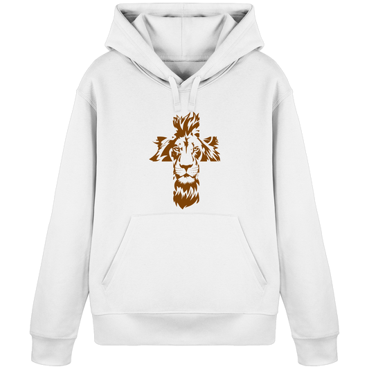 Im Zeichen des Löwen – Fest verwurzelt im Glauben | Christliche Kleidung - Organic Basic Hoodie - GfoitMa - White / S