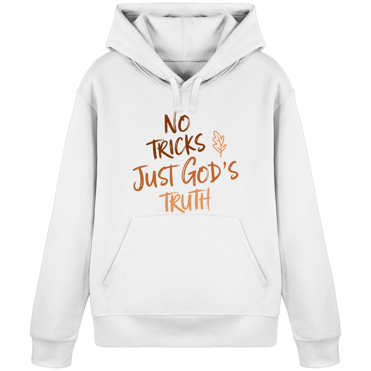 No Tricks – Just God’s Truth | Christliche Kleidung & Geschenke im Retro-Design für Herbst & Halloween - Organic Basic Hoodie - GfoitMa - White / S