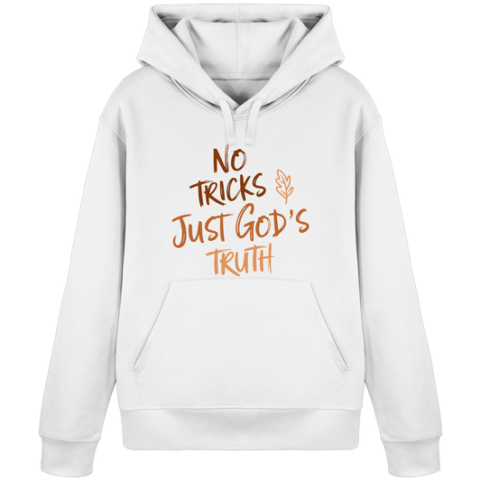 No Tricks – Just God’s Truth | Christliche Kleidung & Geschenke im Retro-Design für Herbst & Halloween - Organic Basic Hoodie - GfoitMa - White / S