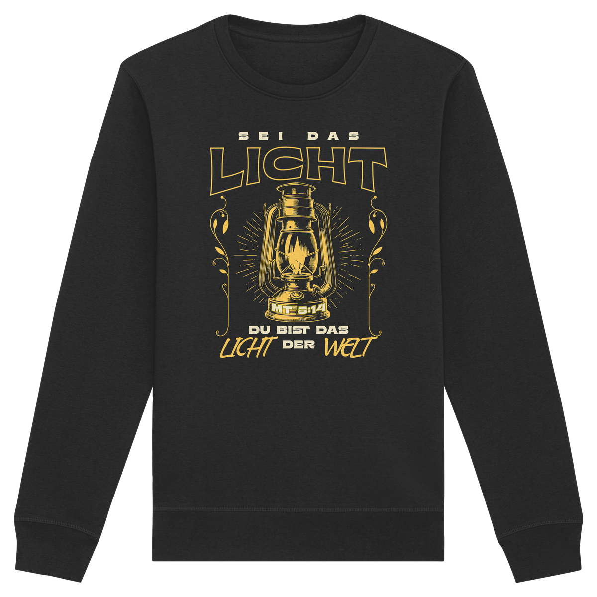 Sei das Licht – Du bist das Licht der Welt | Christliche Kleidung - Organic Basic Unisex Sweatshirt