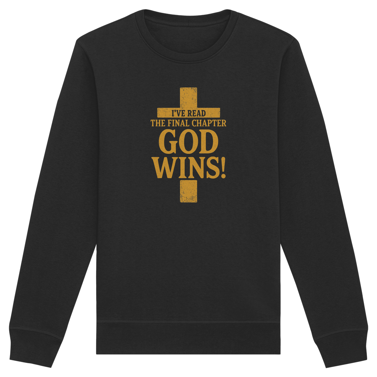 GOD WINS – Das Ende steht fest | Christliche Kleidung & Geschenke im Kreuz-Design - Organic Basic Unisex Sweatshirt