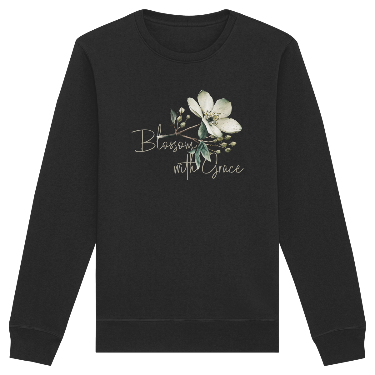 Blossom with Grace - Organic Basic Unisex Sweatshirt