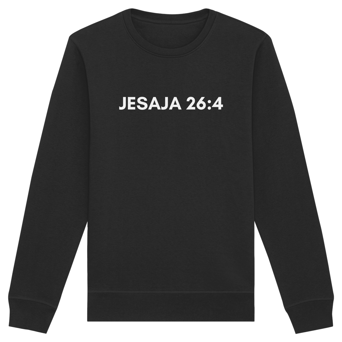 Jesaja 26,4 – Der Herr ist ein ewiger Fels | Christliches Bibelvers Design - Organic Basic Unisex Sweatshirt