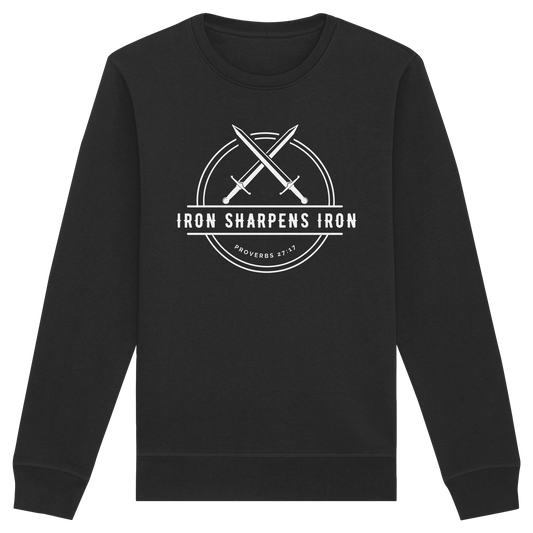 Eisen schärft Eisen - Inspiriert von Sprüche 27:17 - Organic Basic Unisex Sweatshirt - GfoitMa - Black / XS
