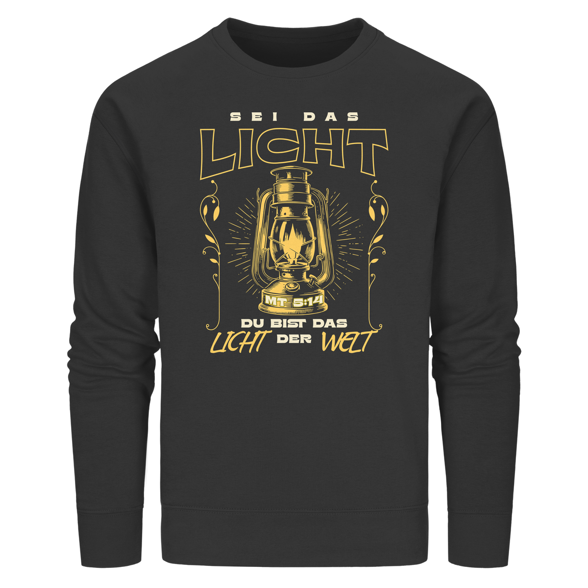 Sei das Licht – Du bist das Licht der Welt | Christliche Kleidung - Organic Basic Unisex Sweatshirt