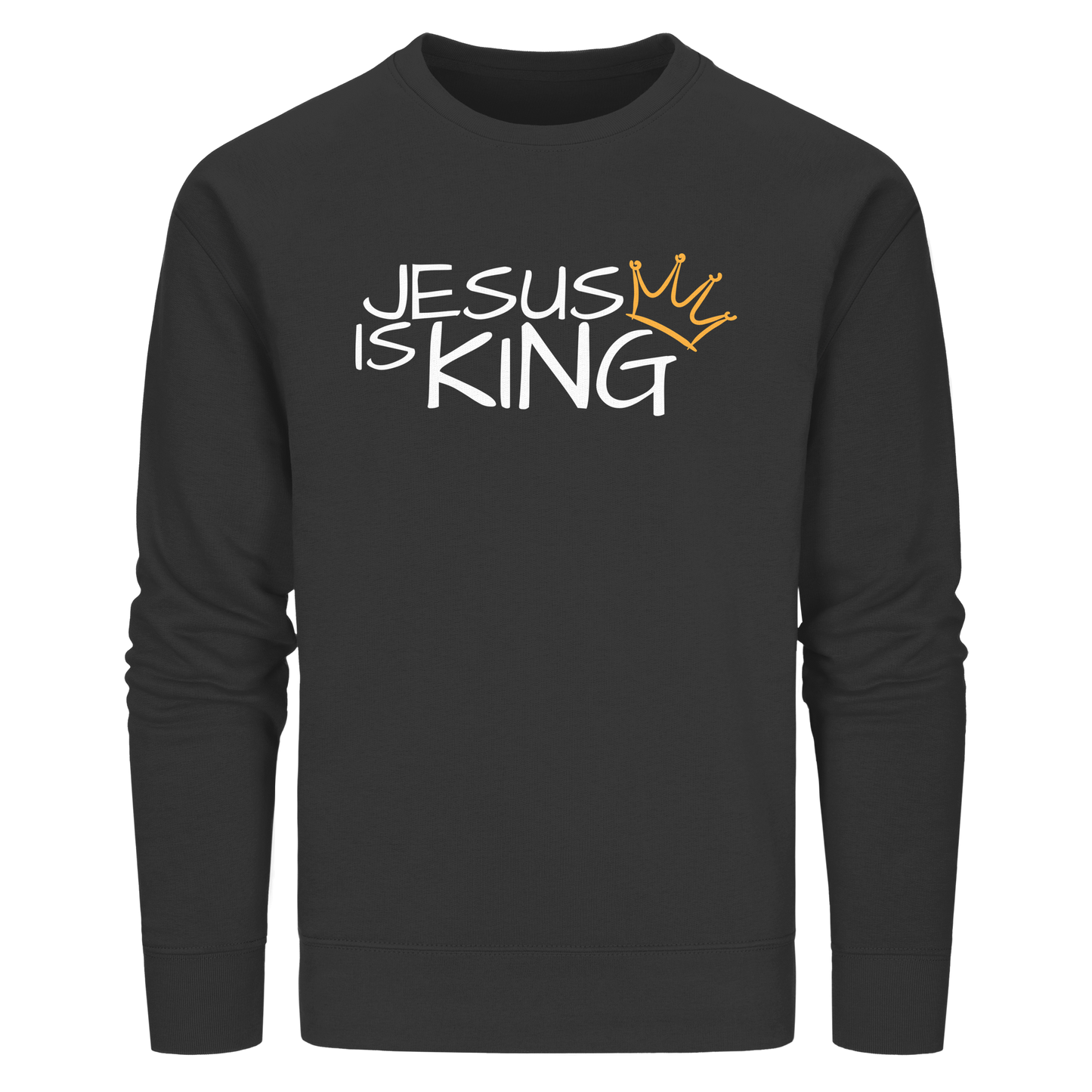 Jesus is King – Eine kraftvolle Botschaft des Glaubens | Christliche Kleidung - Organic Basic Unisex Sweatshirt