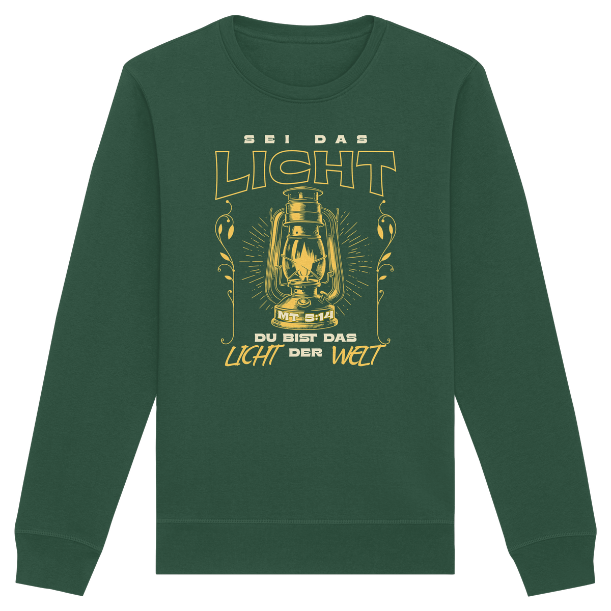 Sei das Licht – Du bist das Licht der Welt | Christliche Kleidung - Organic Basic Unisex Sweatshirt