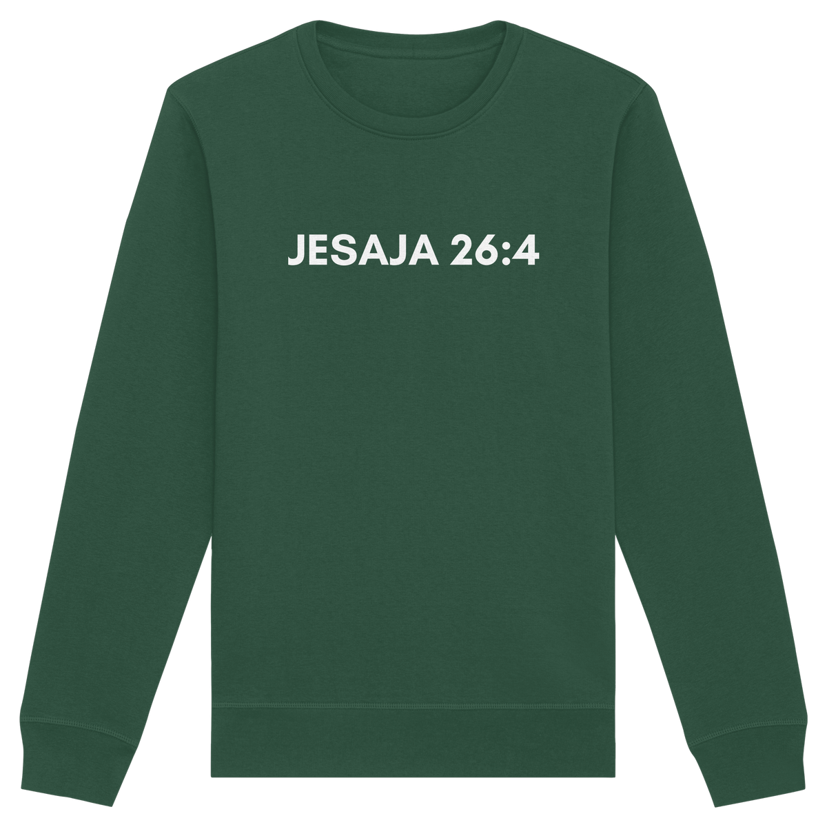 Jesaja 26,4 – Der Herr ist ein ewiger Fels | Christliches Bibelvers Design - Organic Basic Unisex Sweatshirt