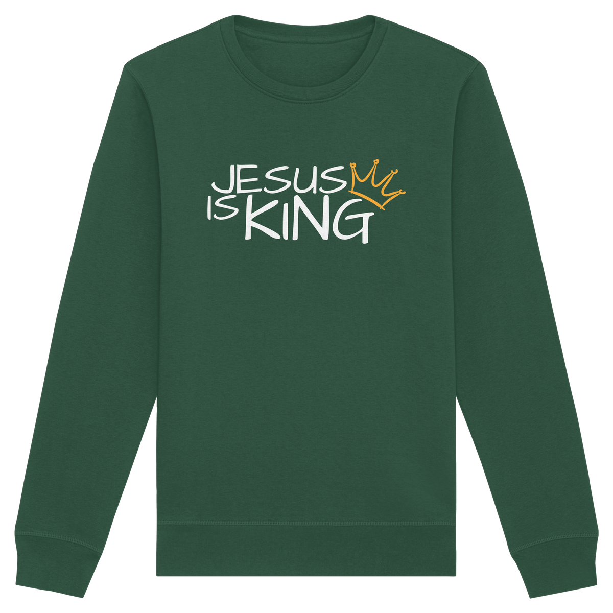 Jesus is King – Eine kraftvolle Botschaft des Glaubens | Christliche Kleidung - Organic Basic Unisex Sweatshirt
