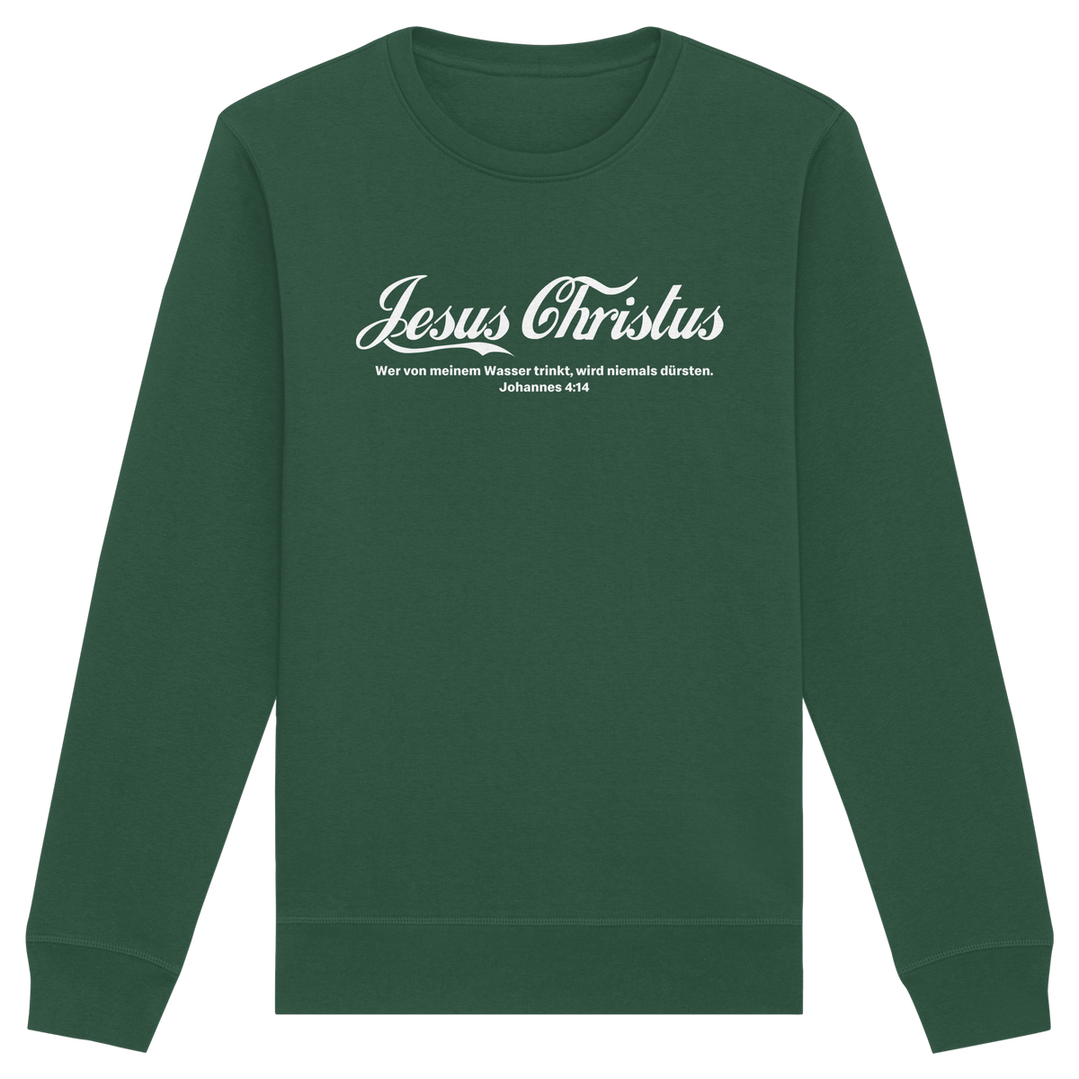 Jesus Christus – Johannes 4,14 | Christliches Statement Design „Lebendiges Wasser“ - Organic Basic Unisex Sweatshirt