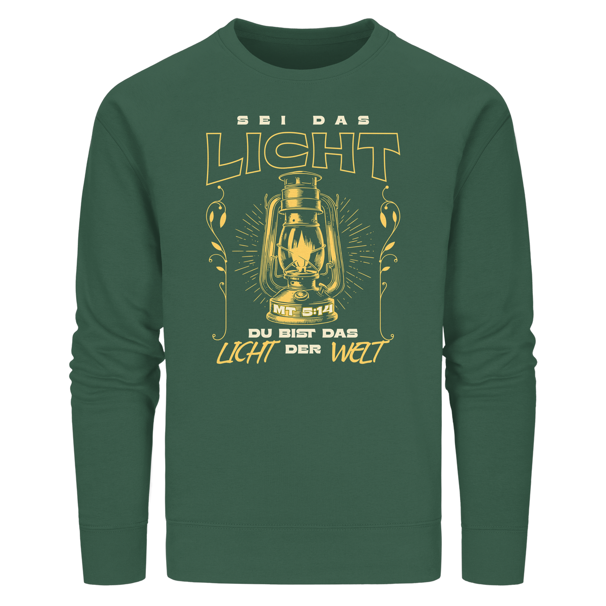 Sei das Licht – Du bist das Licht der Welt | Christliche Kleidung - Organic Basic Unisex Sweatshirt