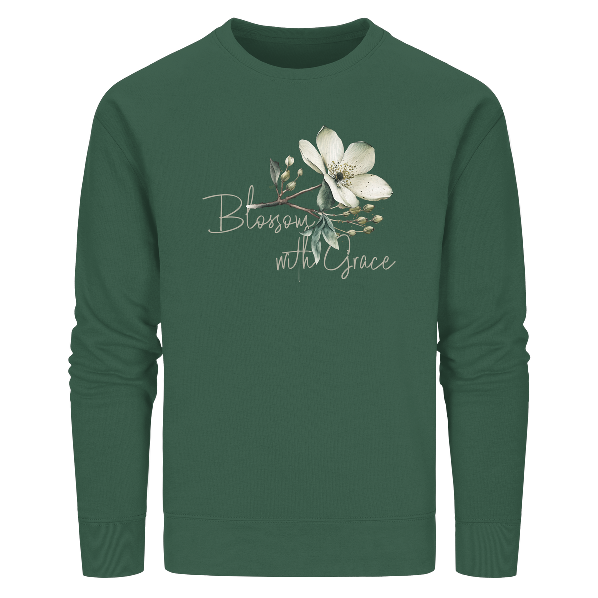 Blossom with Grace - Organic Basic Unisex Sweatshirt
