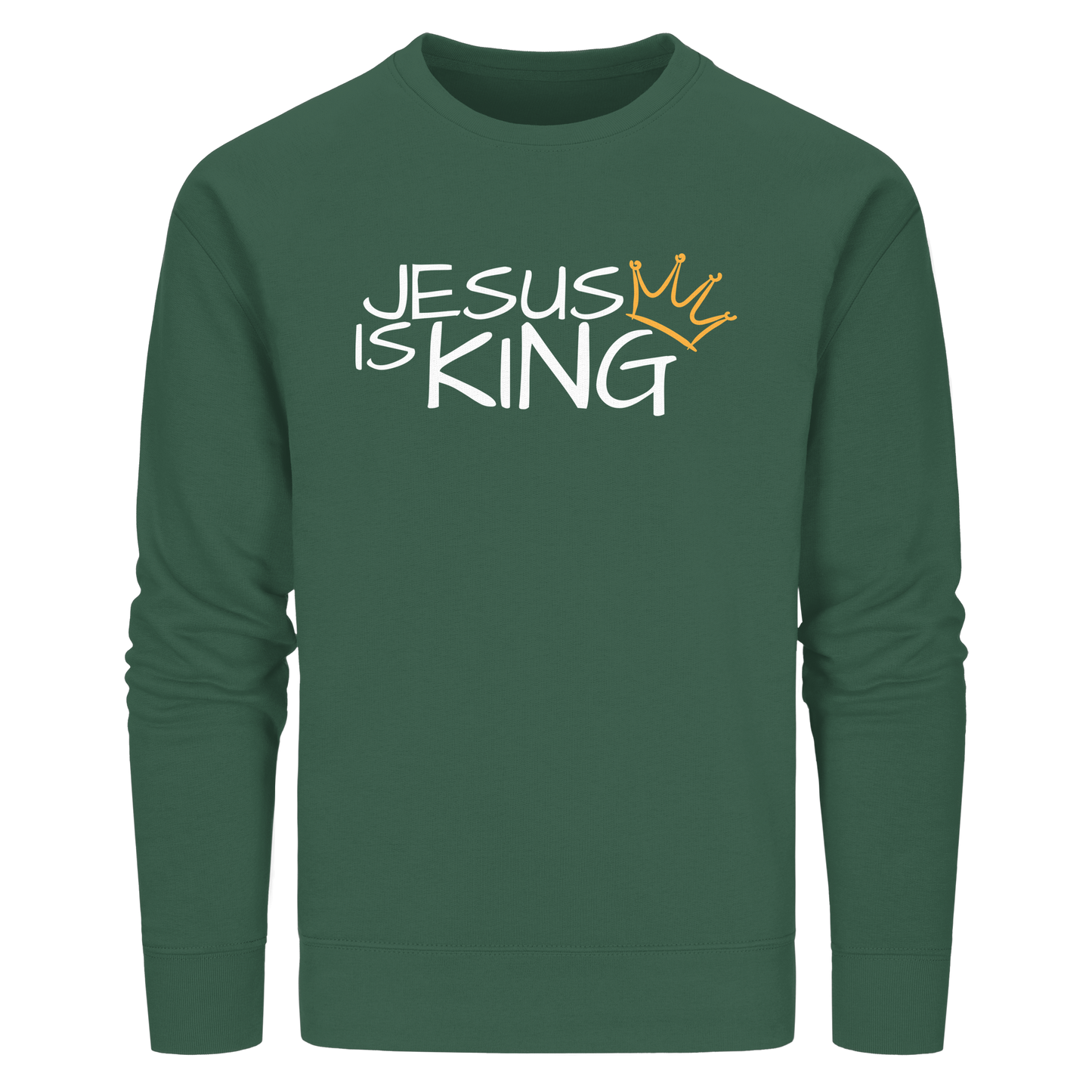 Jesus is King – Eine kraftvolle Botschaft des Glaubens | Christliche Kleidung - Organic Basic Unisex Sweatshirt