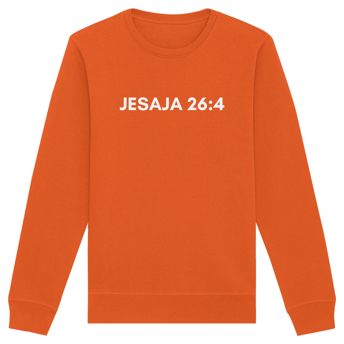 Jesaja 26,4 – Der Herr ist ein ewiger Fels | Christliches Bibelvers Design - Organic Basic Unisex Sweatshirt