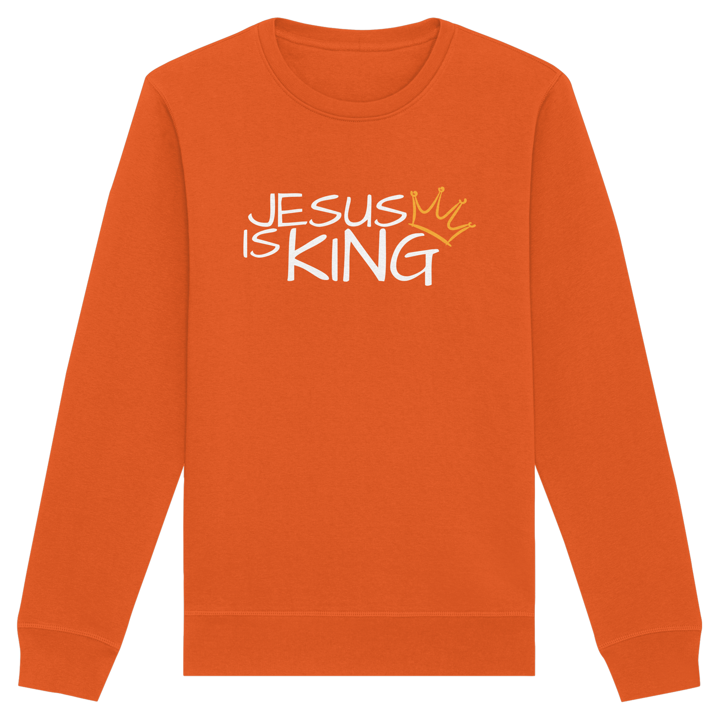 Jesus is King – Eine kraftvolle Botschaft des Glaubens | Christliche Kleidung - Organic Basic Unisex Sweatshirt