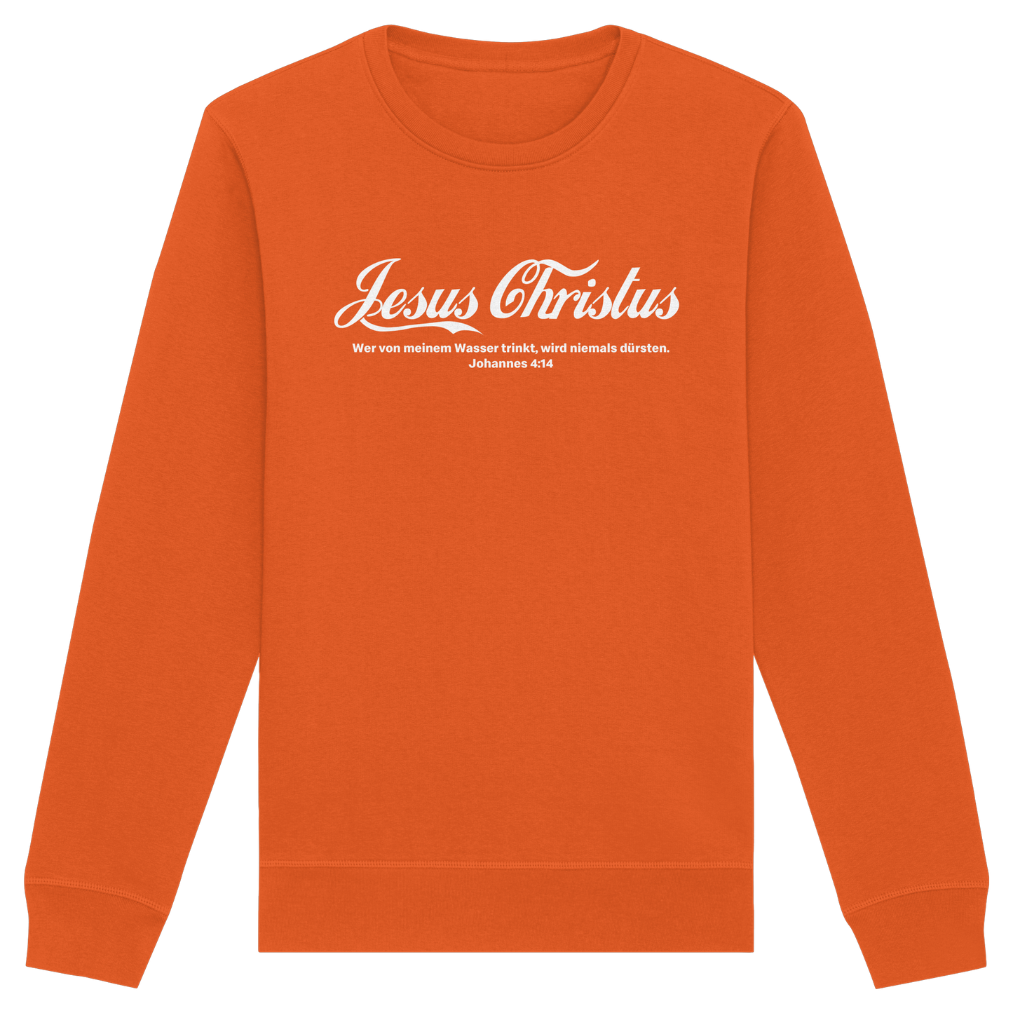 Jesus Christus – Johannes 4,14 | Christliches Statement Design „Lebendiges Wasser“ - Organic Basic Unisex Sweatshirt