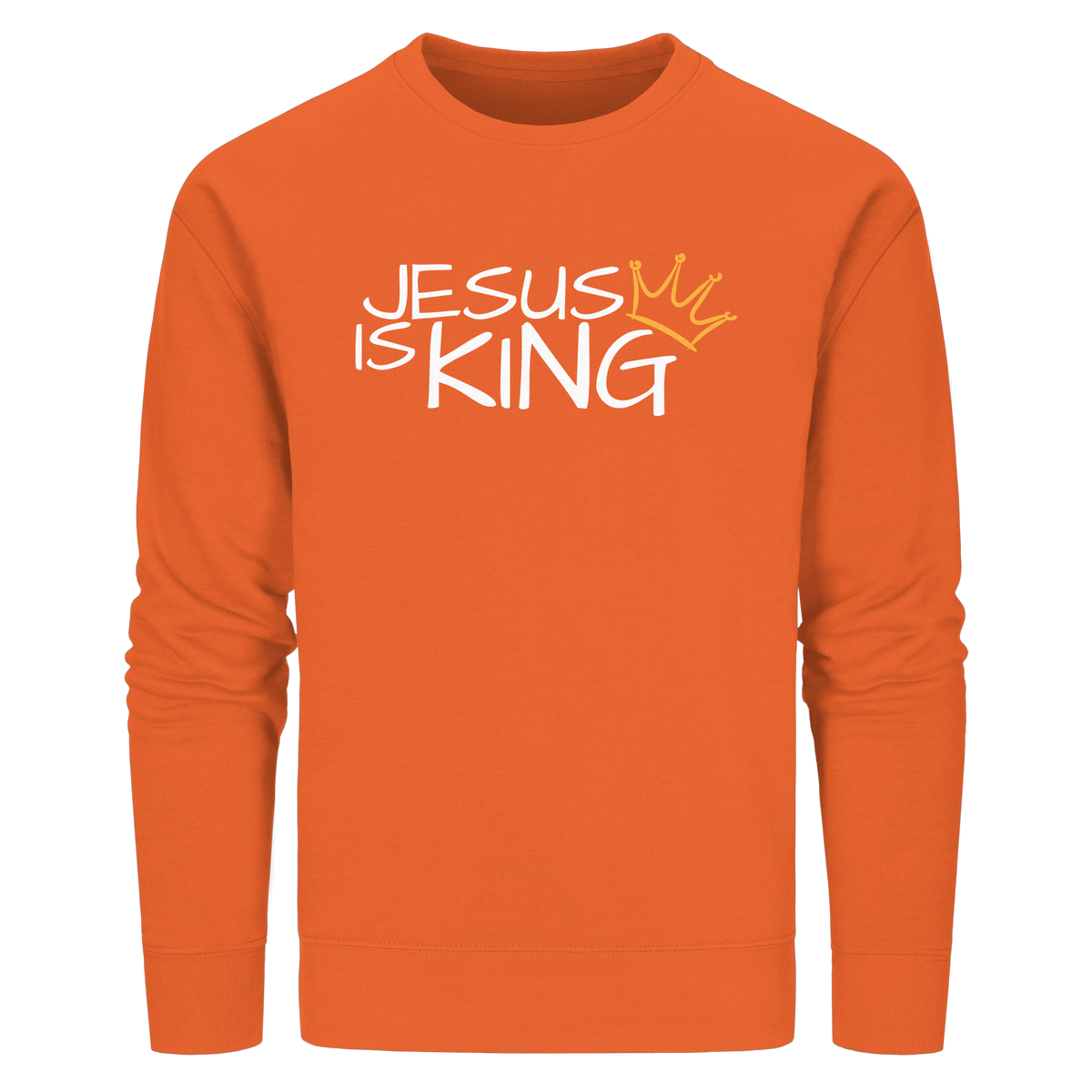 Jesus is King – Eine kraftvolle Botschaft des Glaubens | Christliche Kleidung - Organic Basic Unisex Sweatshirt