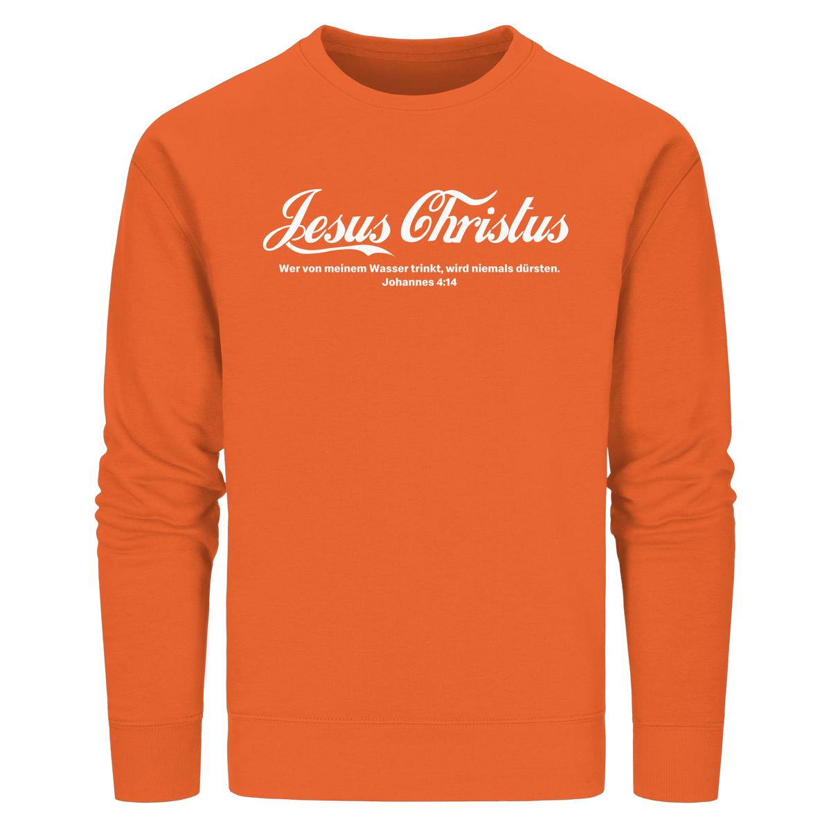 Jesus Christus – Johannes 4,14 | Christliches Statement Design „Lebendiges Wasser“ - Organic Basic Unisex Sweatshirt