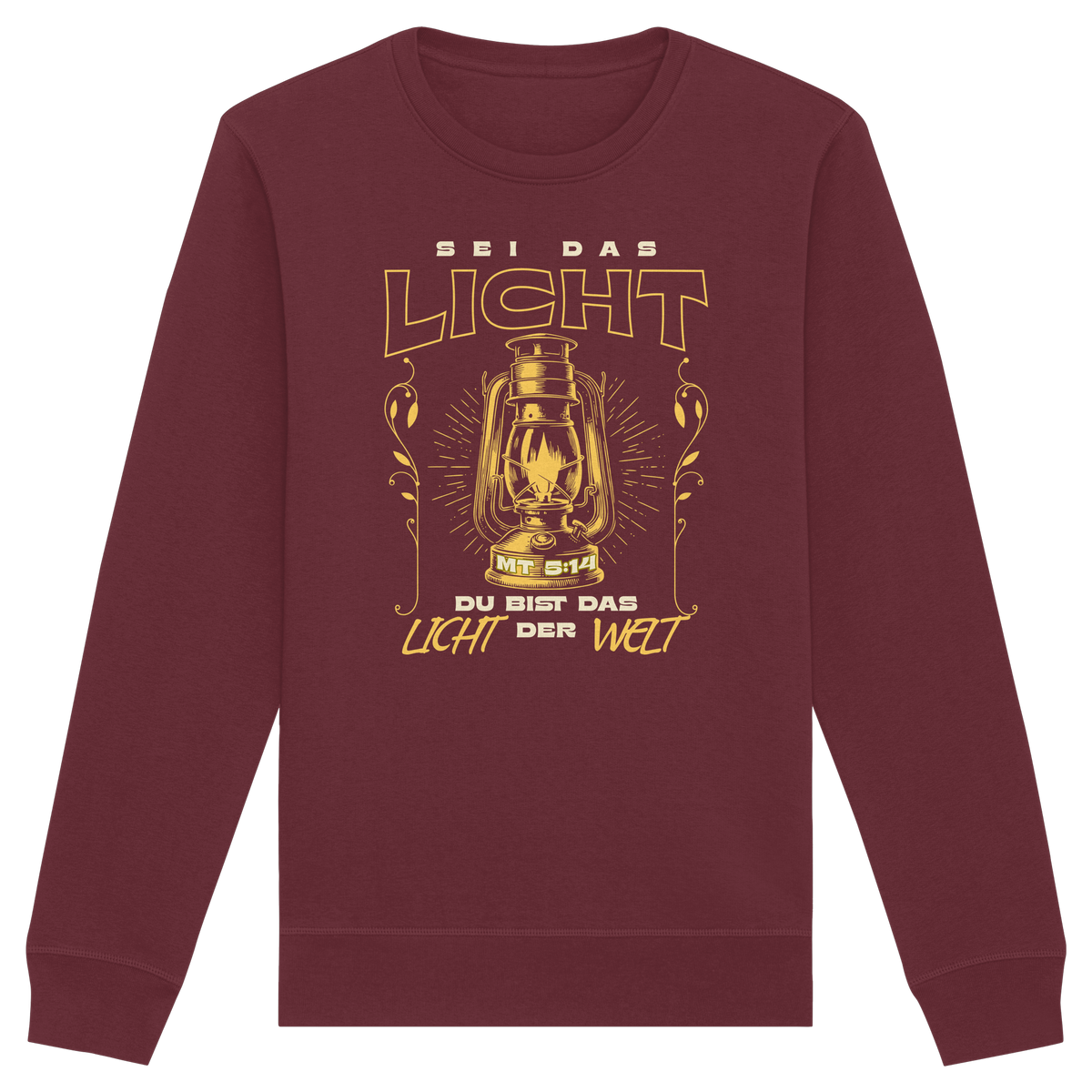 Sei das Licht – Du bist das Licht der Welt | Christliche Kleidung - Organic Basic Unisex Sweatshirt
