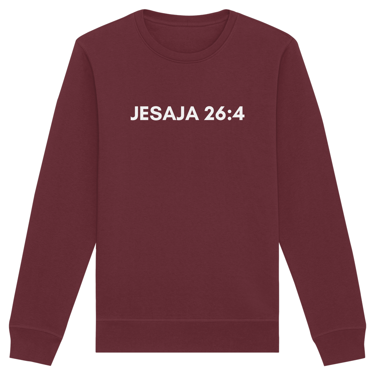Jesaja 26,4 – Der Herr ist ein ewiger Fels | Christliches Bibelvers Design - Organic Basic Unisex Sweatshirt