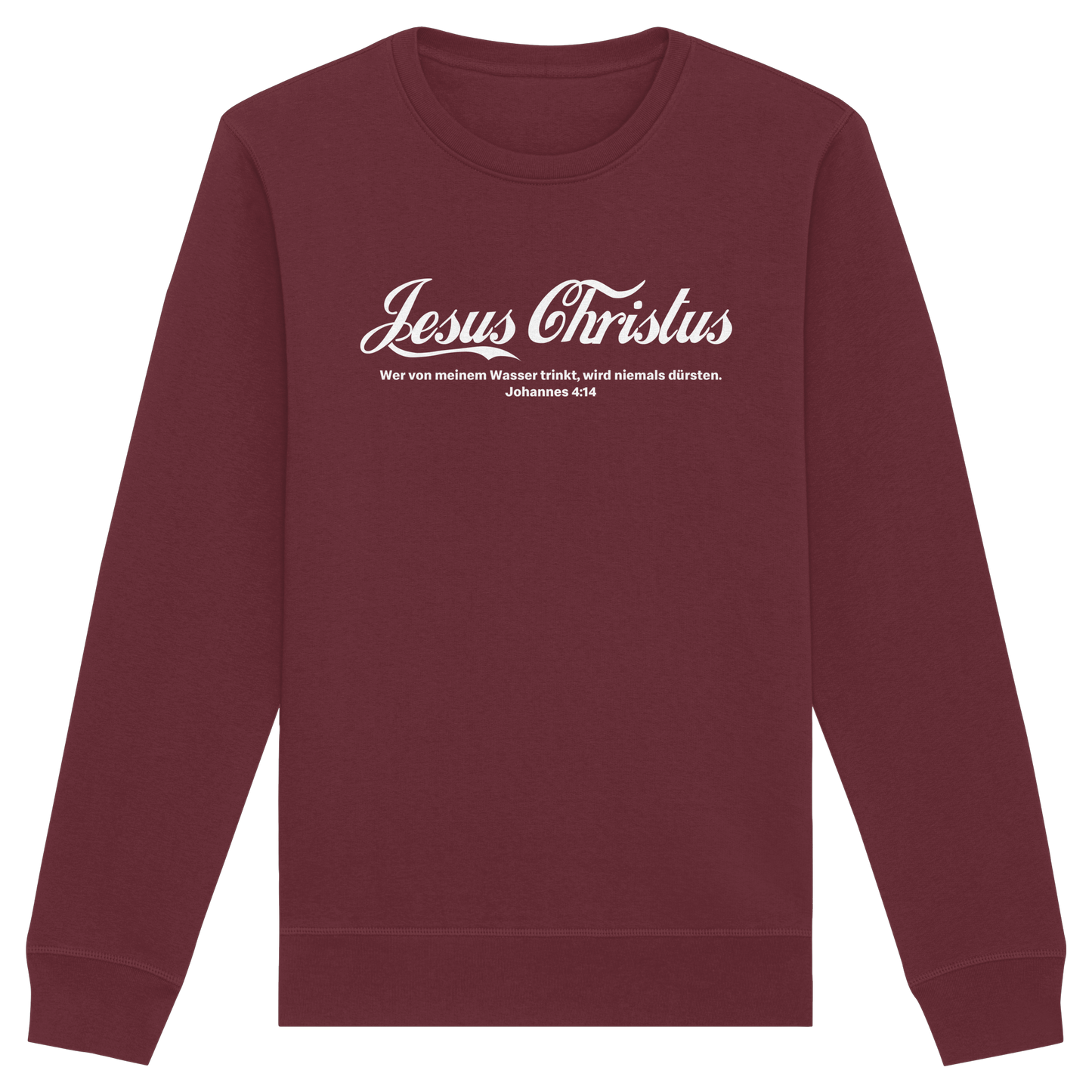 Jesus Christus – Johannes 4,14 | Christliches Statement Design „Lebendiges Wasser“ - Organic Basic Unisex Sweatshirt