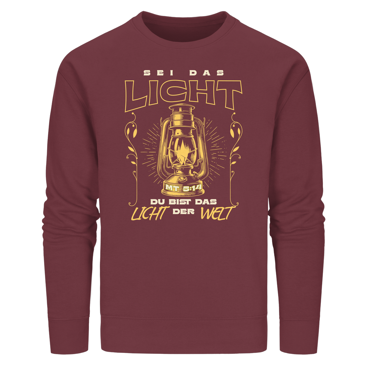 Sei das Licht – Du bist das Licht der Welt | Christliche Kleidung - Organic Basic Unisex Sweatshirt