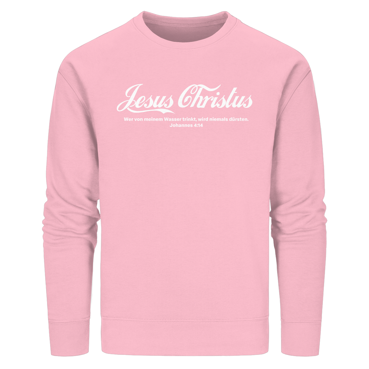 Jesus Christus – Johannes 4,14 | Christliches Statement Design „Lebendiges Wasser“ - Organic Basic Unisex Sweatshirt