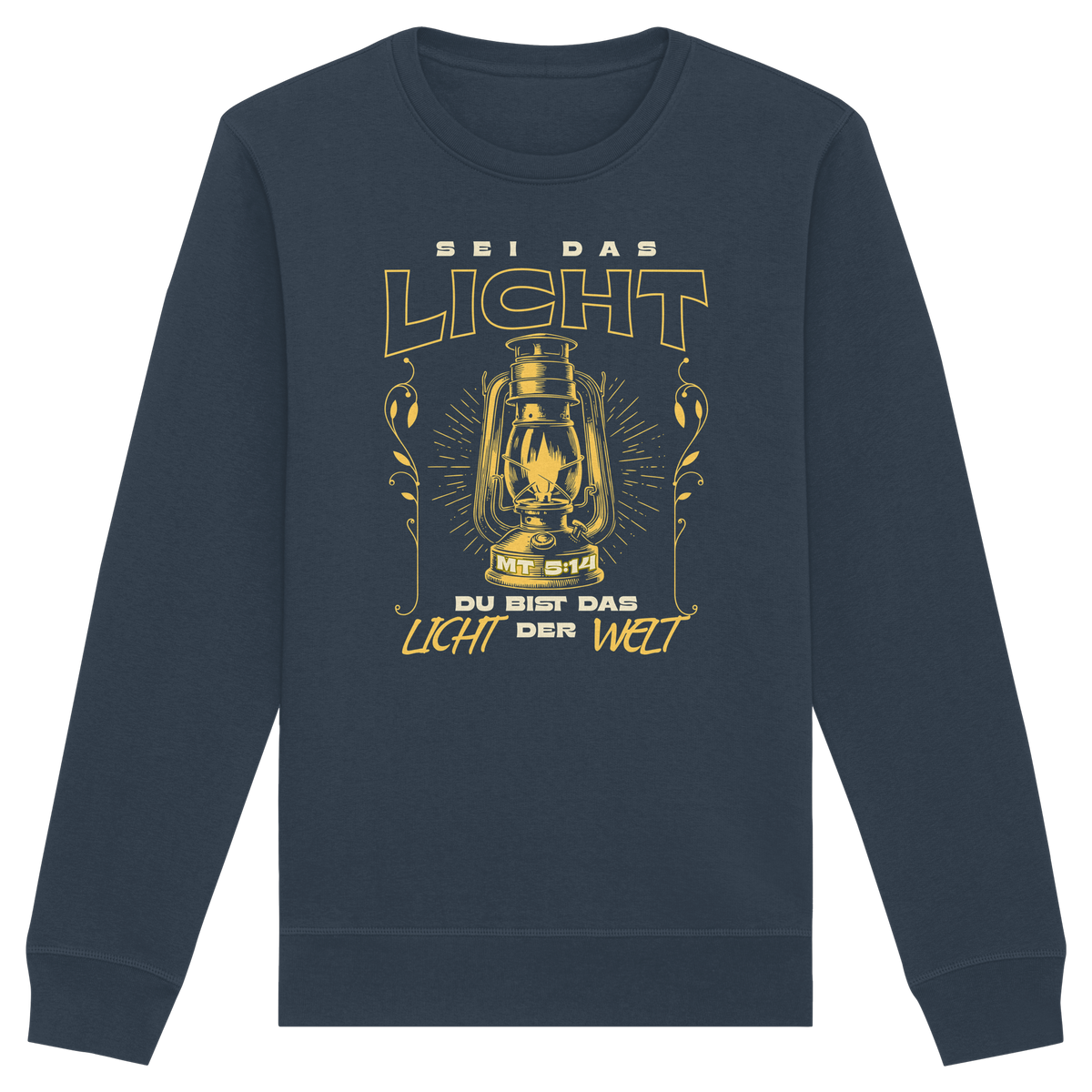 Sei das Licht – Du bist das Licht der Welt | Christliche Kleidung - Organic Basic Unisex Sweatshirt