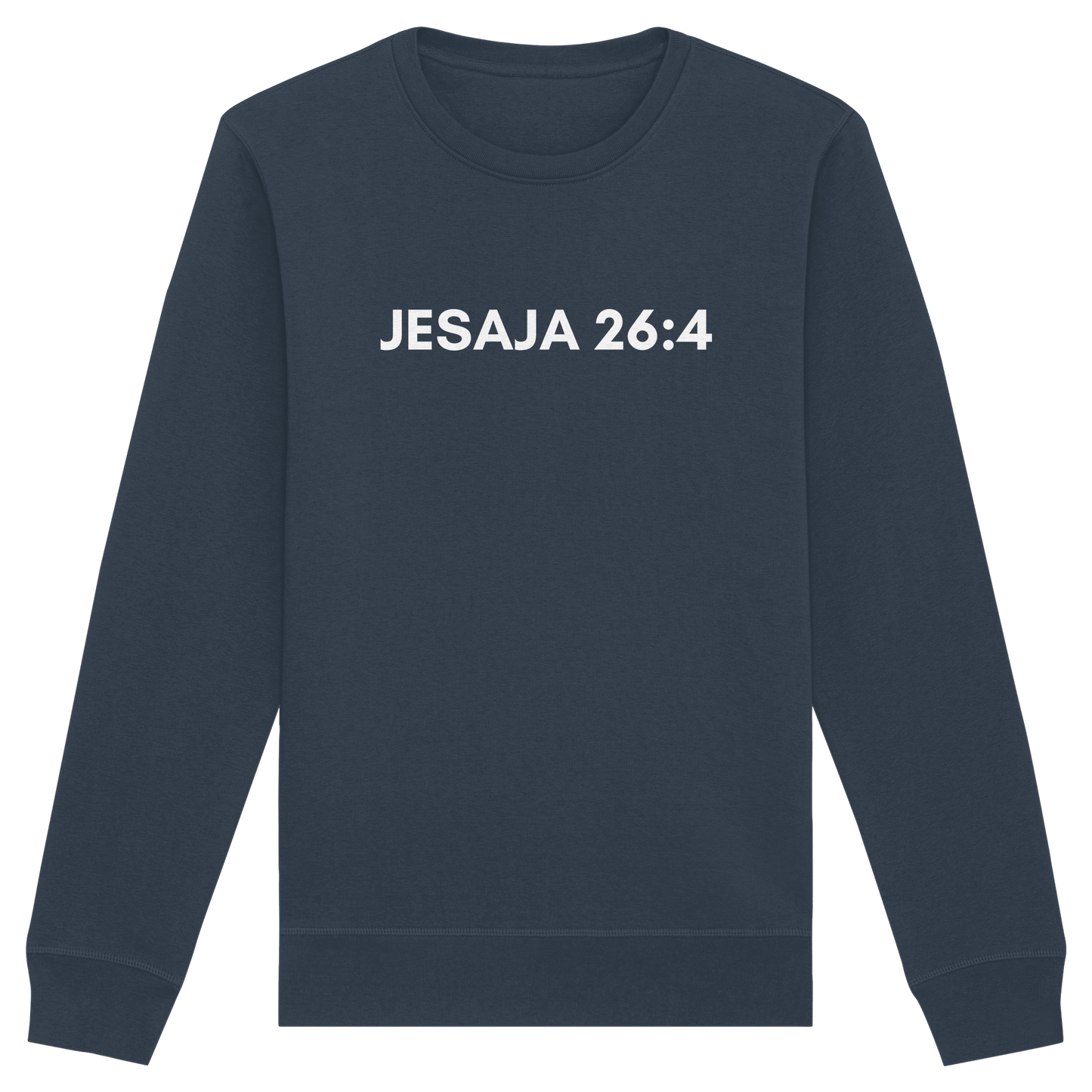 Jesaja 26,4 – Der Herr ist ein ewiger Fels | Christliches Bibelvers Design - Organic Basic Unisex Sweatshirt