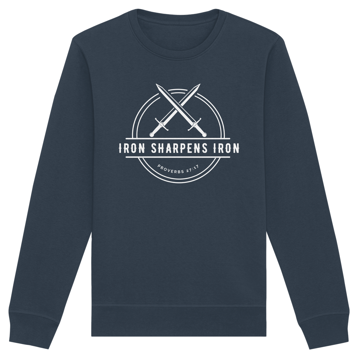 Eisen schärft Eisen - Inspiriert von Sprüche 27:17 - Organic Basic Unisex Sweatshirt - GfoitMa - India Ink Grey / XS