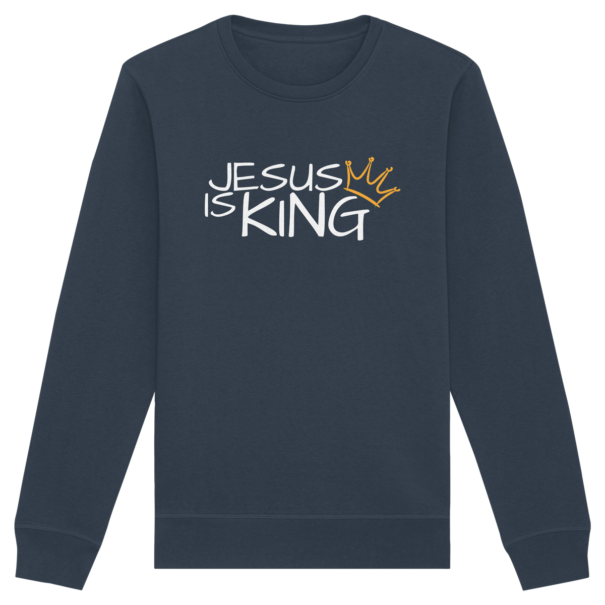 Jesus is King – Eine kraftvolle Botschaft des Glaubens | Christliche Kleidung - Organic Basic Unisex Sweatshirt