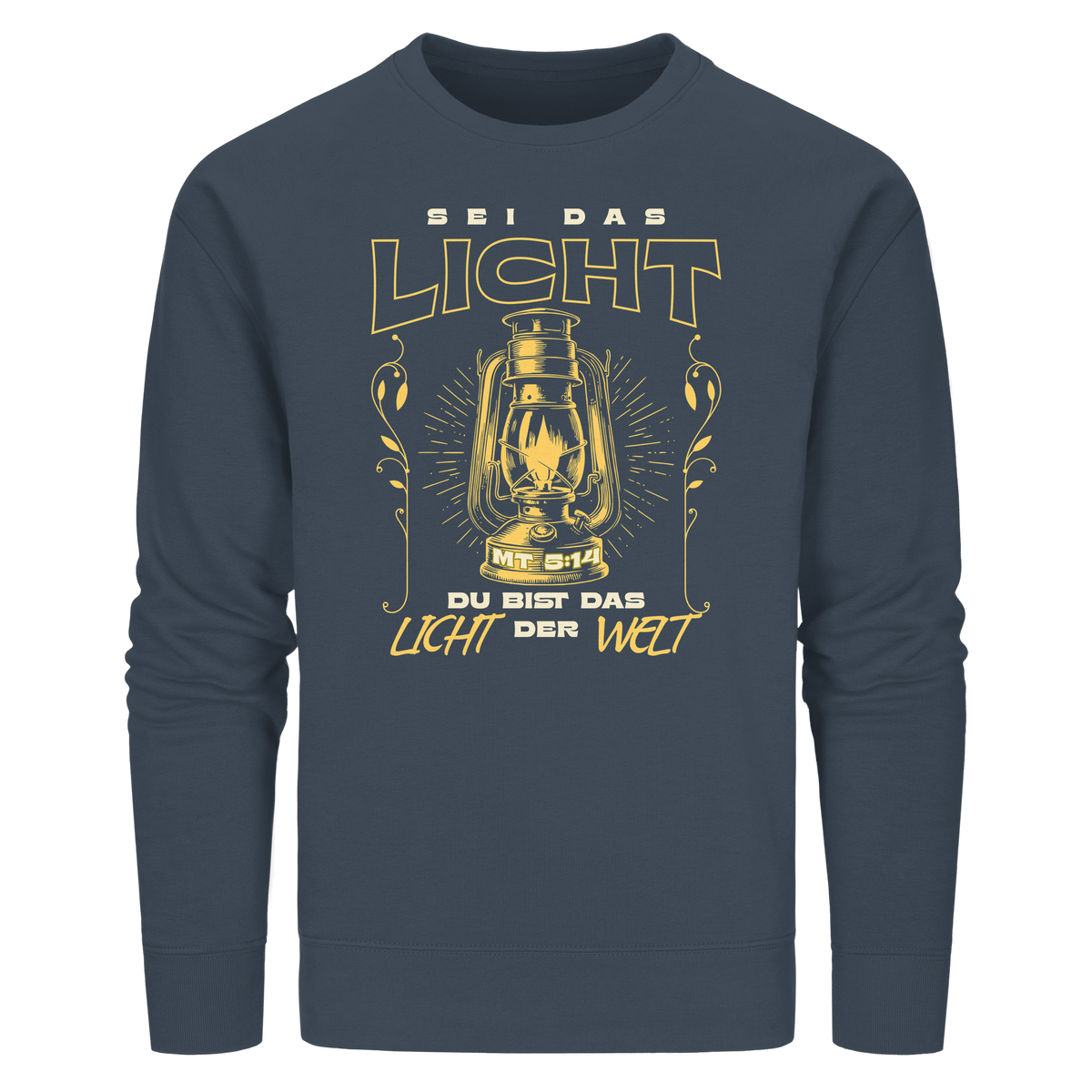 Sei das Licht – Du bist das Licht der Welt | Christliche Kleidung - Organic Basic Unisex Sweatshirt