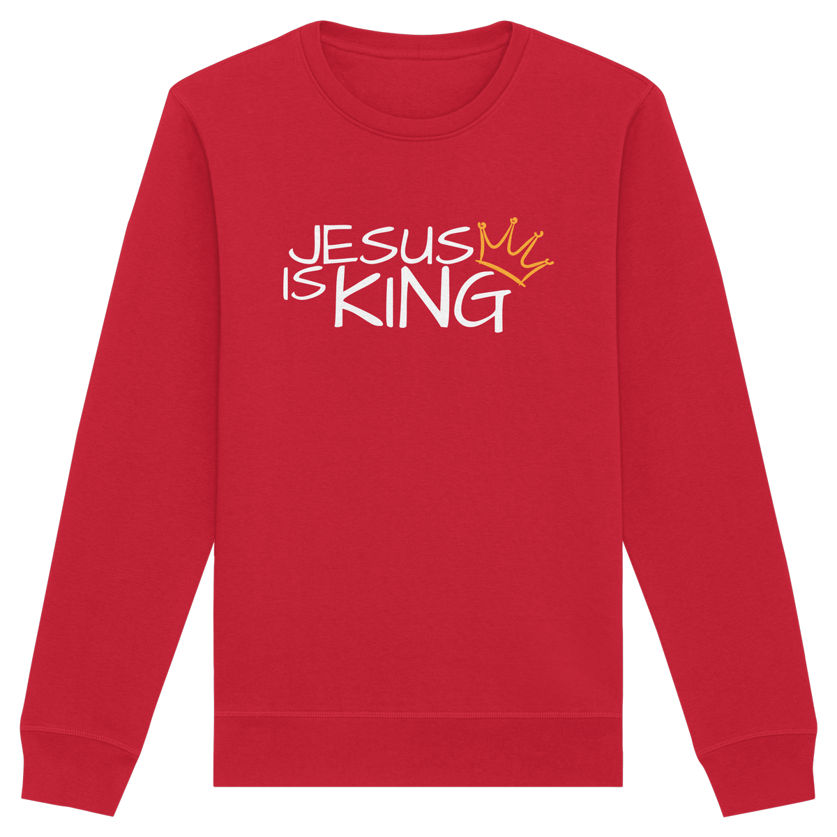 Jesus is King – Eine kraftvolle Botschaft des Glaubens | Christliche Kleidung - Organic Basic Unisex Sweatshirt