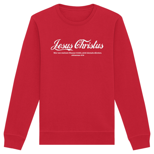 Jesus Christus – Johannes 4,14 | Christliches Statement Design „Lebendiges Wasser“ - Organic Basic Unisex Sweatshirt