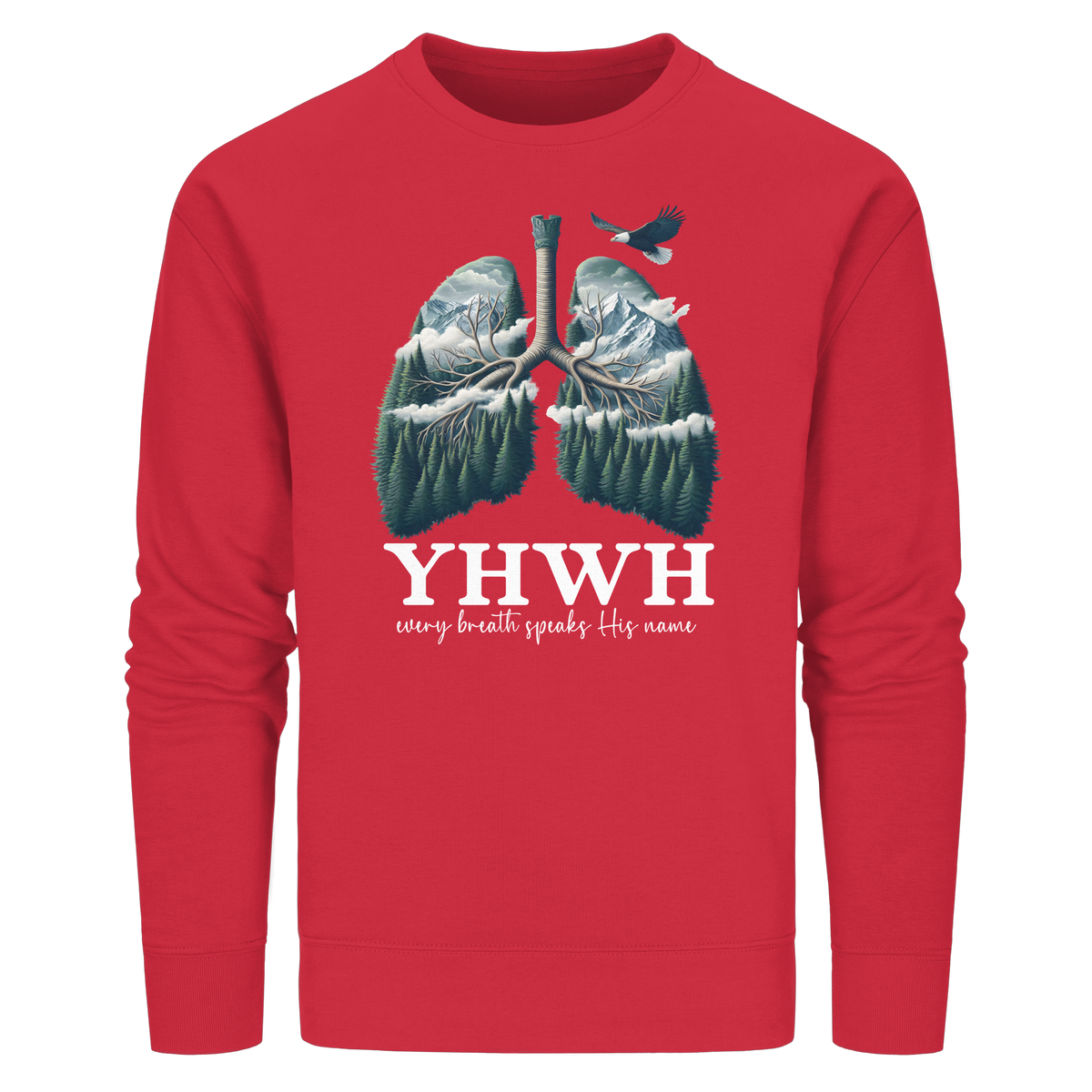 YHWH – Every Breath Speaks His Name | Atem des Lebens | Christliches Design - Organic Basic Unisex Sweatshirt - GfoitMa