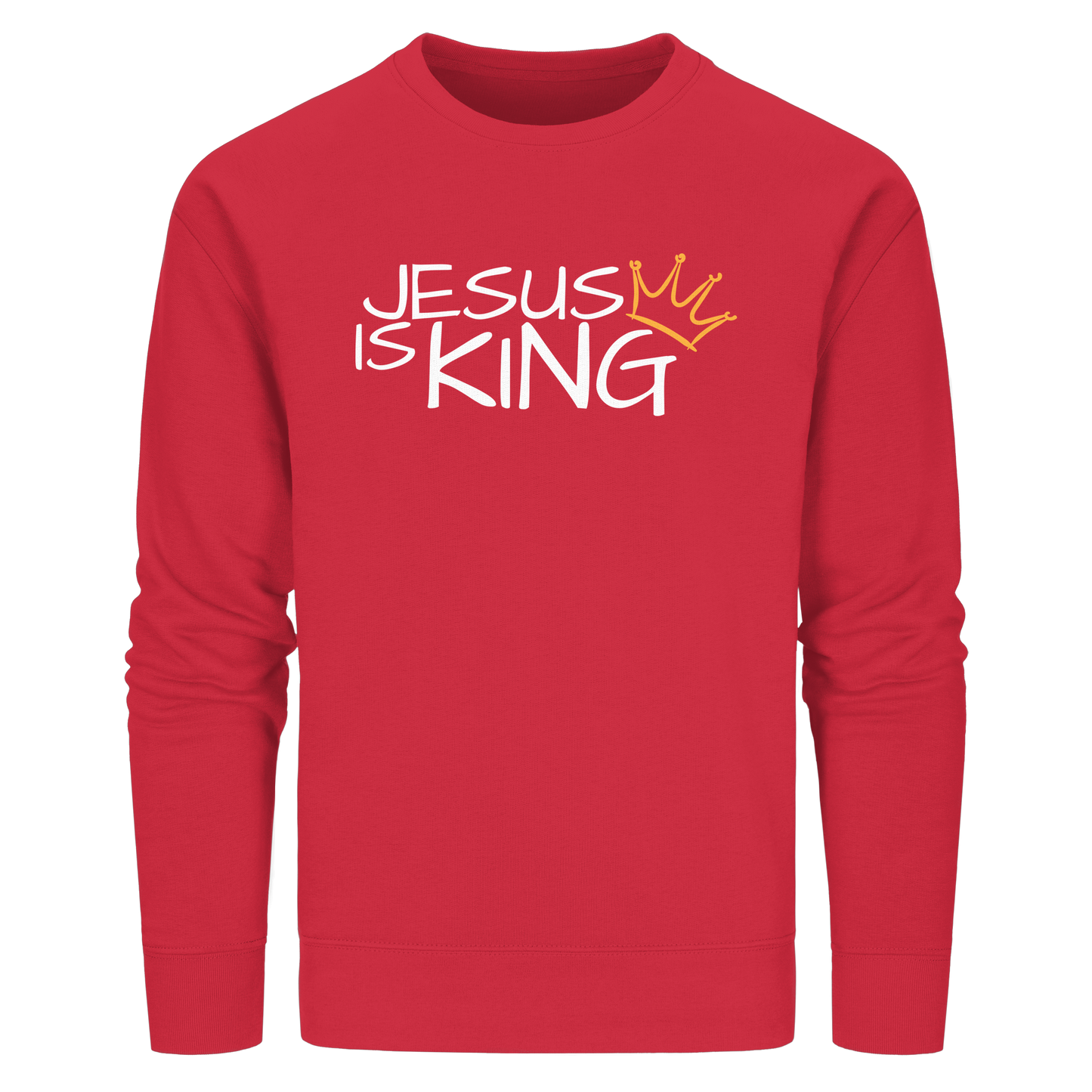 Jesus is King – Eine kraftvolle Botschaft des Glaubens | Christliche Kleidung - Organic Basic Unisex Sweatshirt