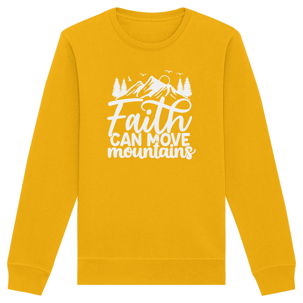 Glaube, der Berge versetzen kann - Matthäus 17:20 - Organic Basic Unisex Sweatshirt