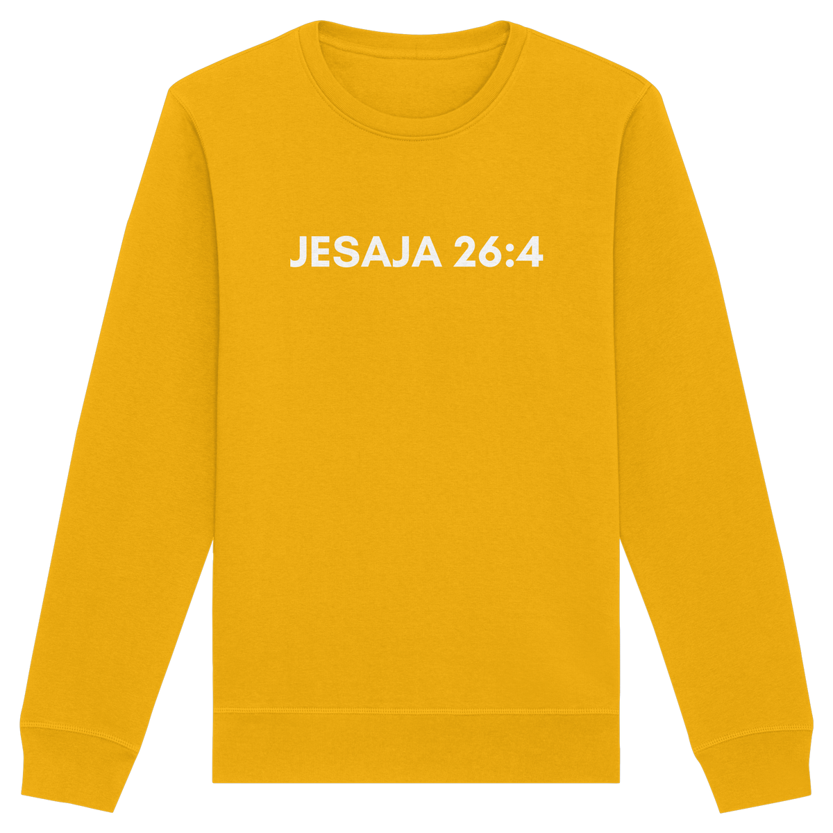 Jesaja 26,4 – Der Herr ist ein ewiger Fels | Christliches Bibelvers Design - Organic Basic Unisex Sweatshirt