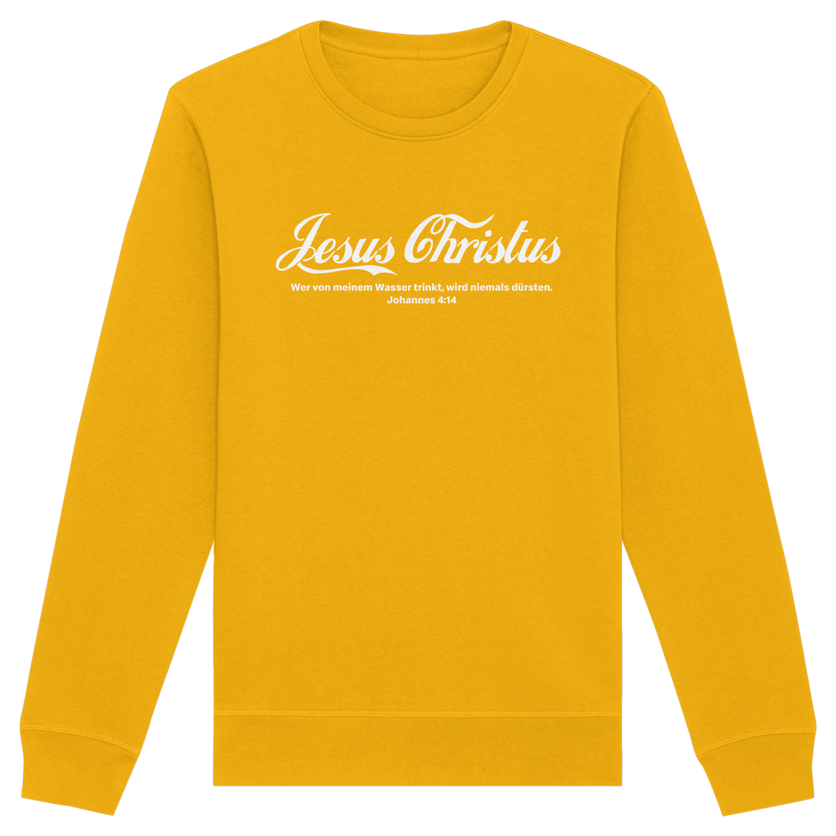 Jesus Christus – Johannes 4,14 | Christliches Statement Design „Lebendiges Wasser“ - Organic Basic Unisex Sweatshirt