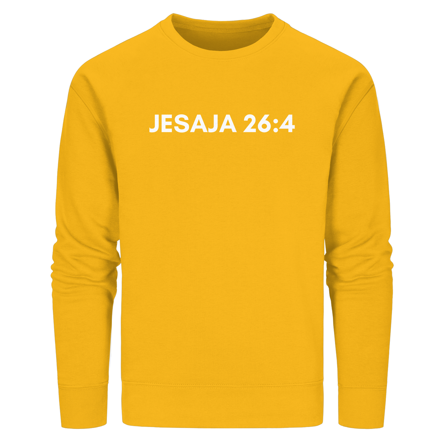 Jesaja 26,4 – Der Herr ist ein ewiger Fels | Christliches Bibelvers Design - Organic Basic Unisex Sweatshirt