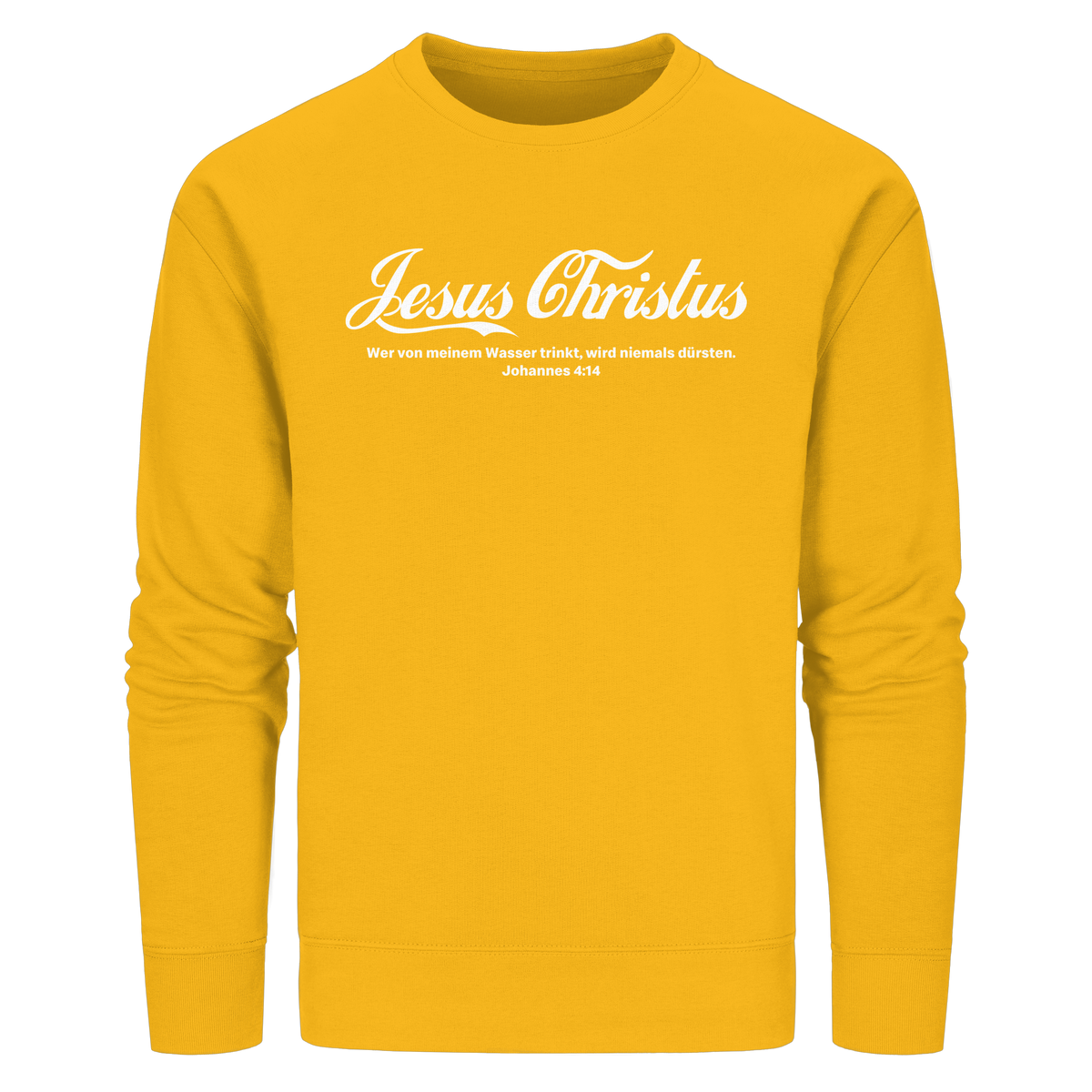 Jesus Christus – Johannes 4,14 | Christliches Statement Design „Lebendiges Wasser“ - Organic Basic Unisex Sweatshirt