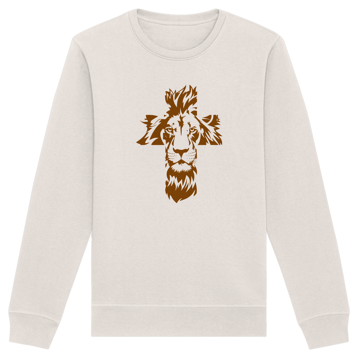 Im Zeichen des Löwen – Fest verwurzelt im Glauben | Christliche Kleidung - Organic Basic Unisex Sweatshirt - GfoitMa - Vintage White / XS