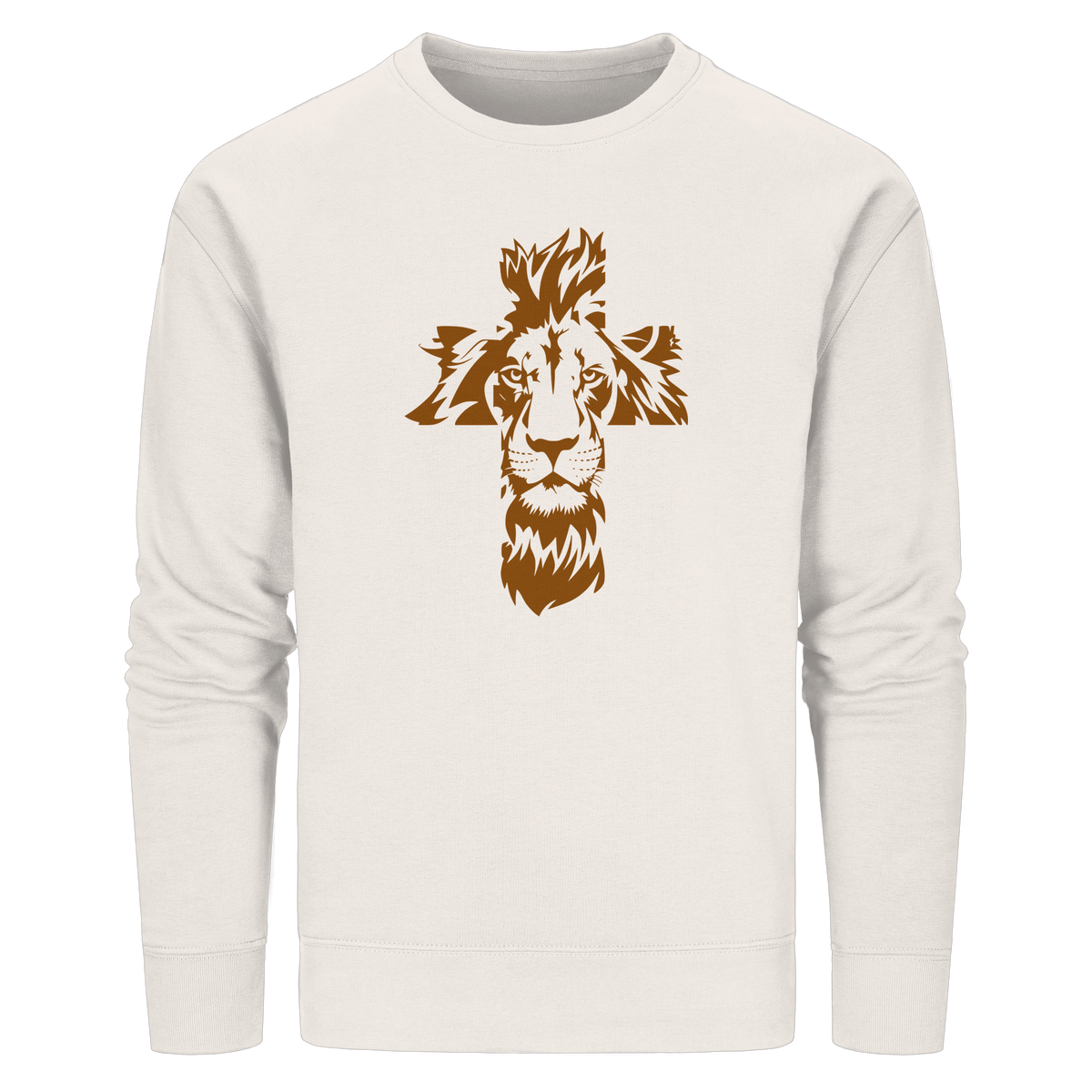 Im Zeichen des Löwen – Fest verwurzelt im Glauben | Christliche Kleidung - Organic Basic Unisex Sweatshirt - GfoitMa