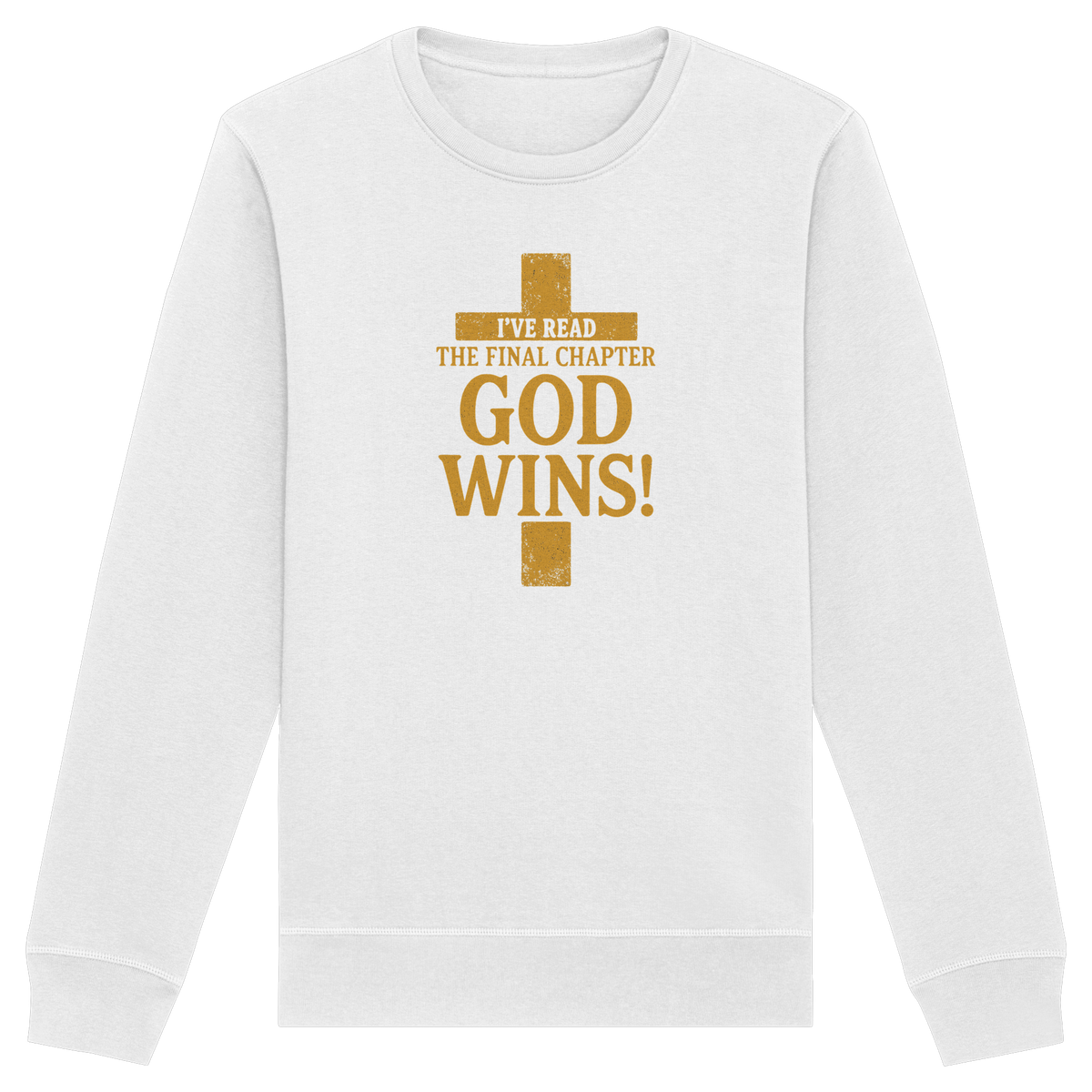 GOD WINS – Das Ende steht fest | Christliche Kleidung & Geschenke im Kreuz-Design - Organic Basic Unisex Sweatshirt