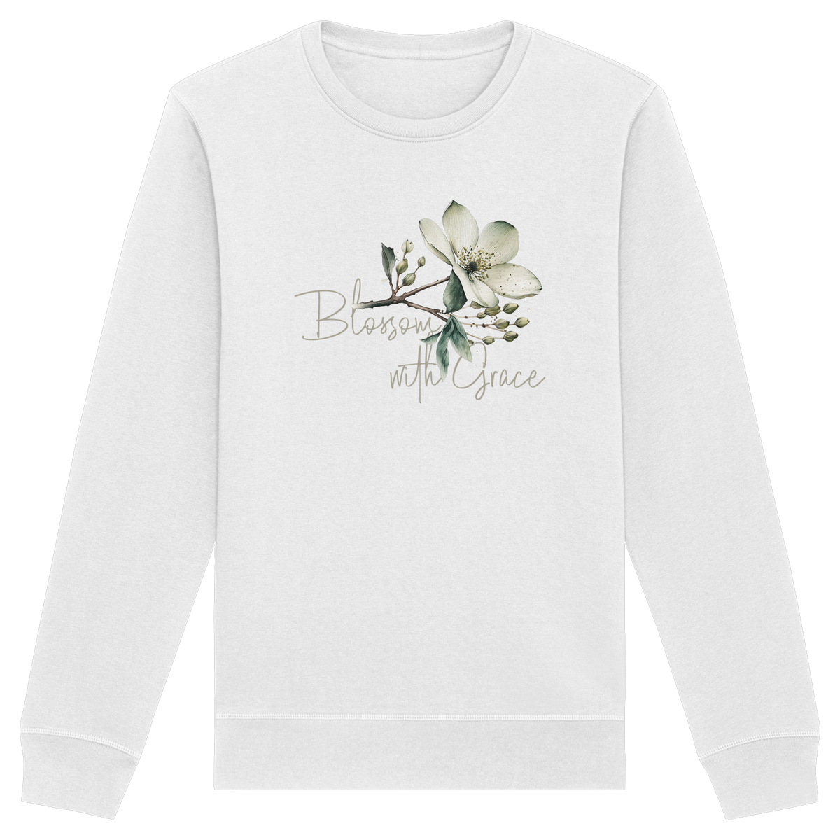Blossom with Grace - Organic Basic Unisex Sweatshirt