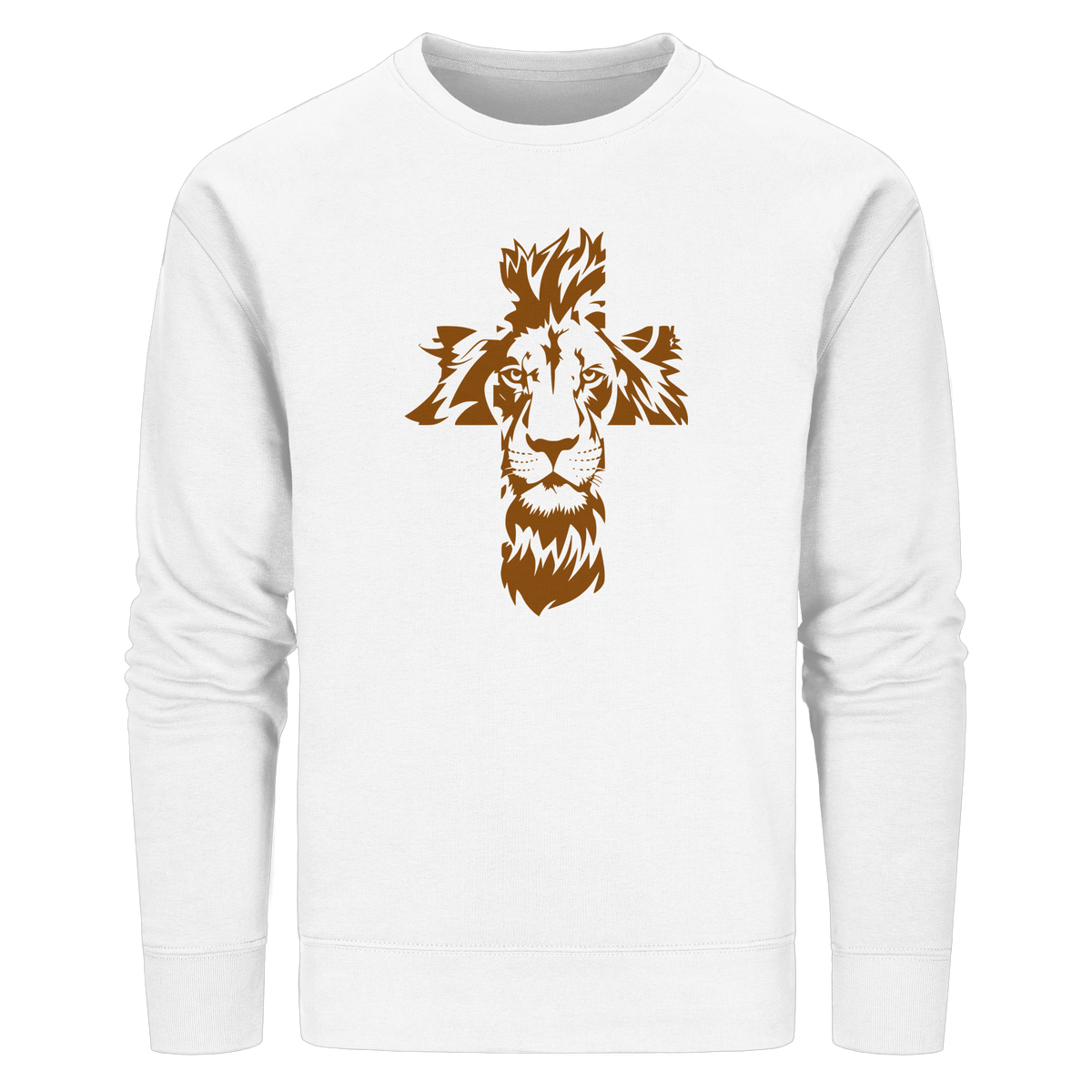 Im Zeichen des Löwen – Fest verwurzelt im Glauben | Christliche Kleidung - Organic Basic Unisex Sweatshirt - GfoitMa