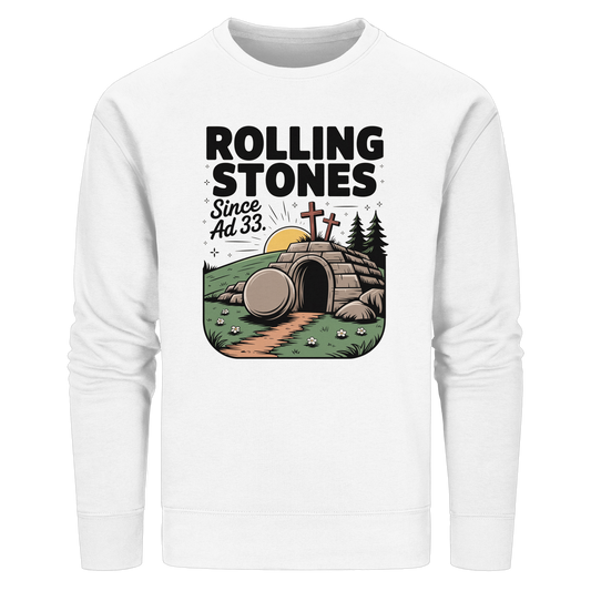 The Stone Was Rolled Away – Since AD 33 - Organic Basic Unisex Sweatshirt