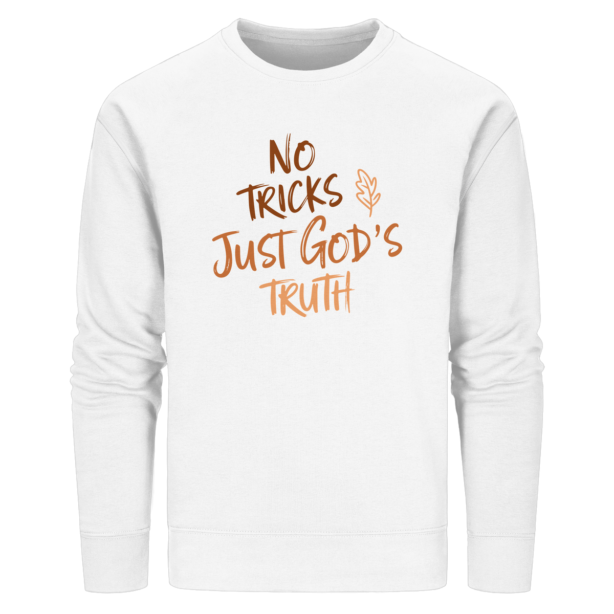 No Tricks – Just God’s Truth | Christliche Kleidung & Geschenke im Retro-Design für Herbst & Halloween - Organic Basic Unisex Sweatshirt - GfoitMa